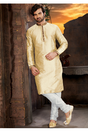 Off White Color Silk Kurta